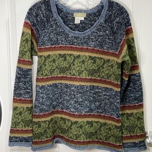 The Territory Ahead wool blend multi colored long sleeve pull over sweater S